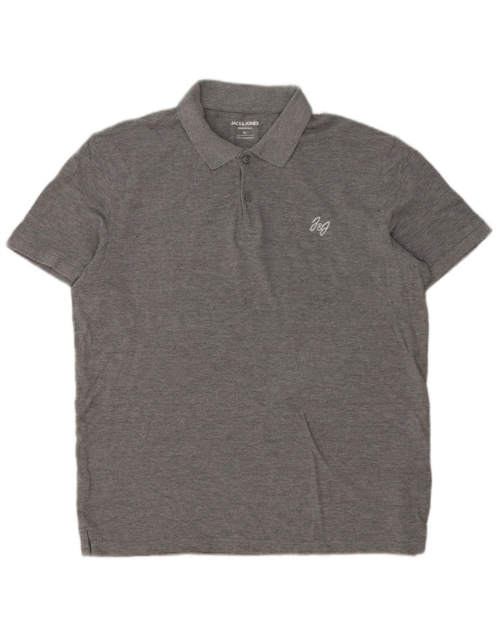 Męska koszulka polo Jack & Jones XL, szara, bawełniana