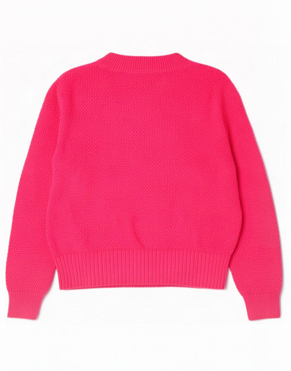 Marks & Spencer Damski sweter z golfem, UK 12, średni różowy, bawełniany