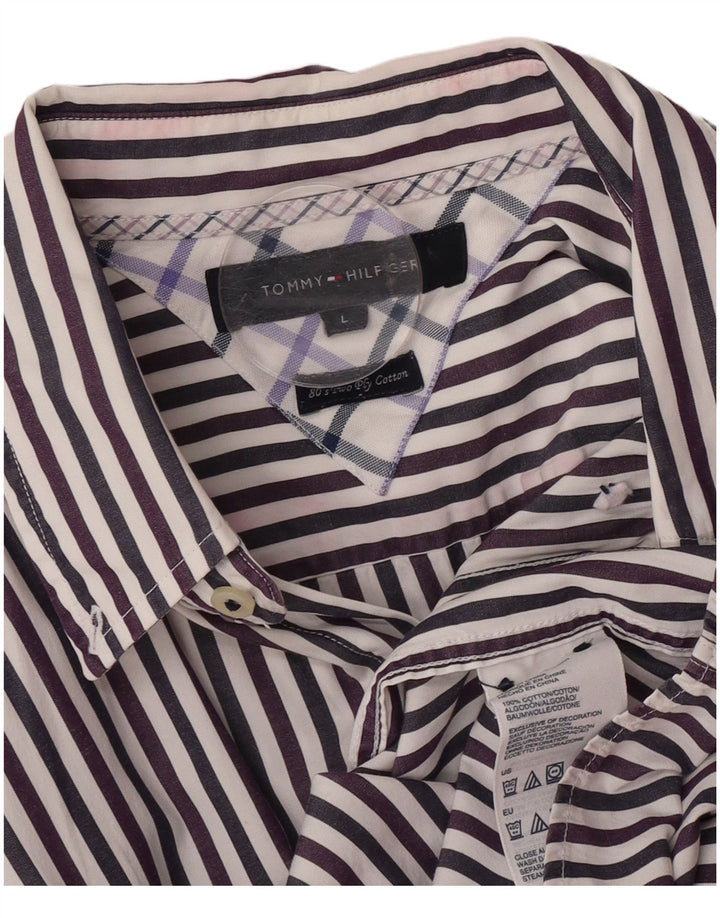 Koszula męska Tommy Hilfiger, duża, bawełniana w kolorowe paski
