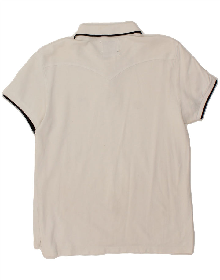 LEVI'S Mens Polo Shirt Small White Vintage Levi's and Second-Hand Levi's from Messina Hembry 