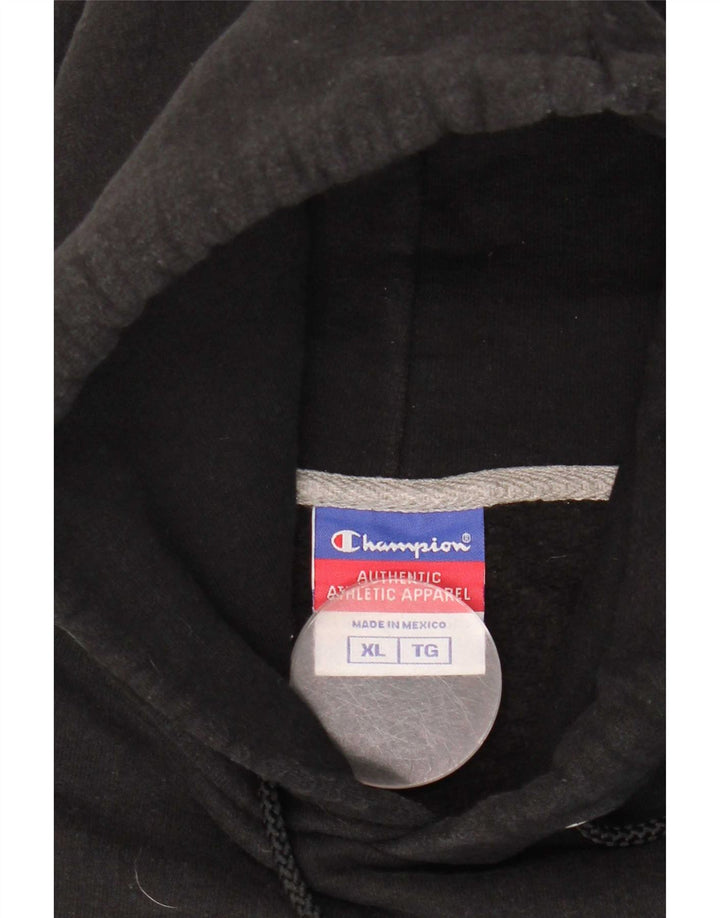 Męski sweter z kapturem Champion XL, czarny, bawełniany
