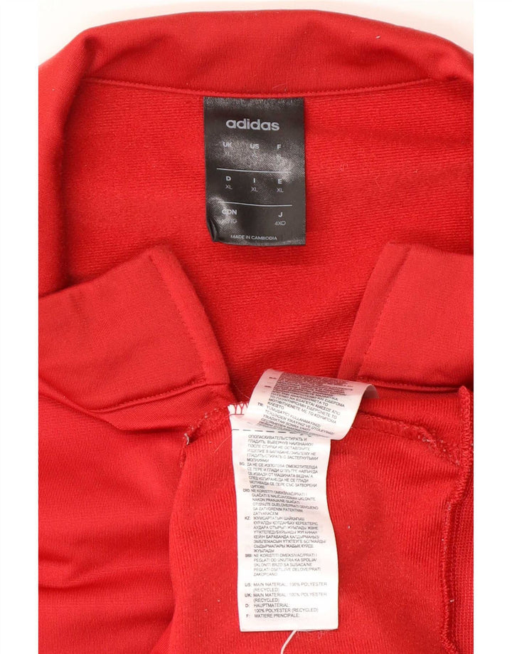 Adidas Męska bluza dresowa XL Czerwona poliestrowa