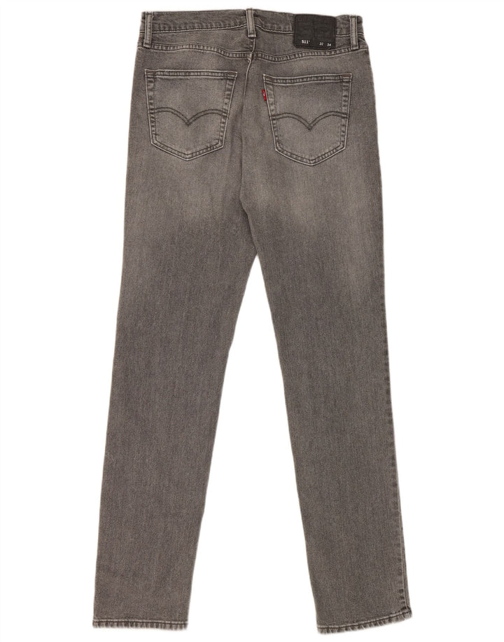 Męskie jeansy Levi's 511 Slim W32 L34 Szara bawełna