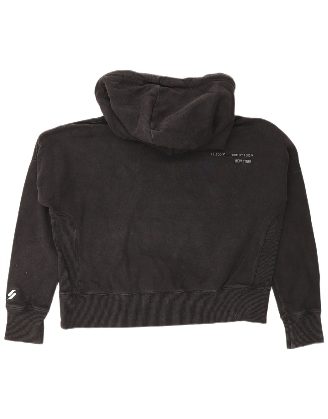 Damski sweter z kapturem Superdry Graphic, oversize UK 10, mały, czarny