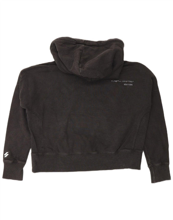 Damski sweter z kapturem Superdry Graphic, oversize UK 10, mały, czarny