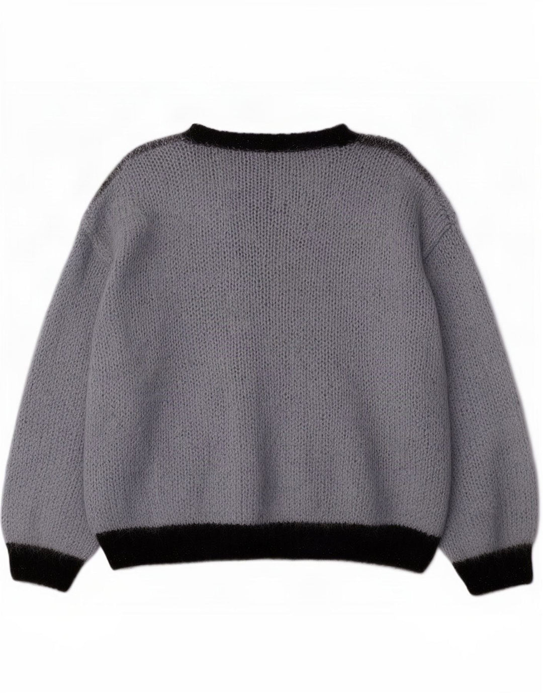 Sweter damski w stylu vintage, rozpinany UK 16, duży niebieski Argyle/diament