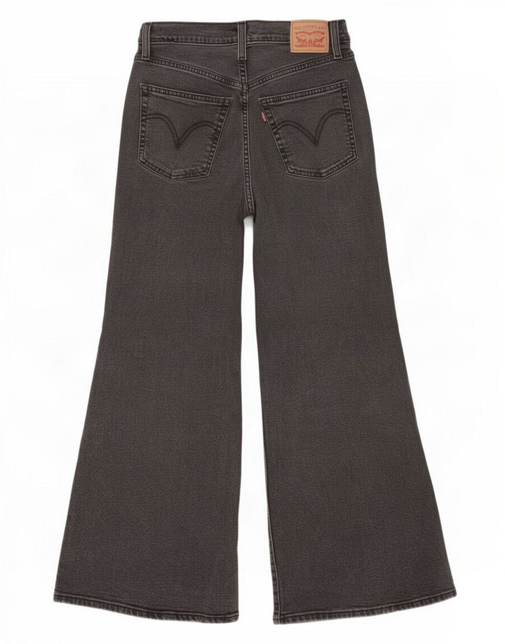 Damskie jeansy Levi's Ribcage z wysokim stanem, rozkloszowane W30 L28, szare