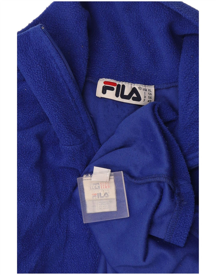 Męski sweter polarowy Fila z zamkiem błyskawicznym IT 56 XL, niebieski poliester