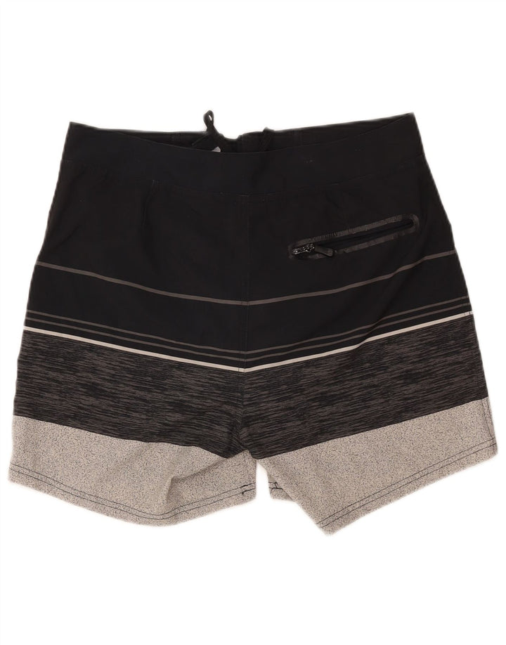 CRIVIT Mens Swimming Shorts Medium Black Colourblock Polyester