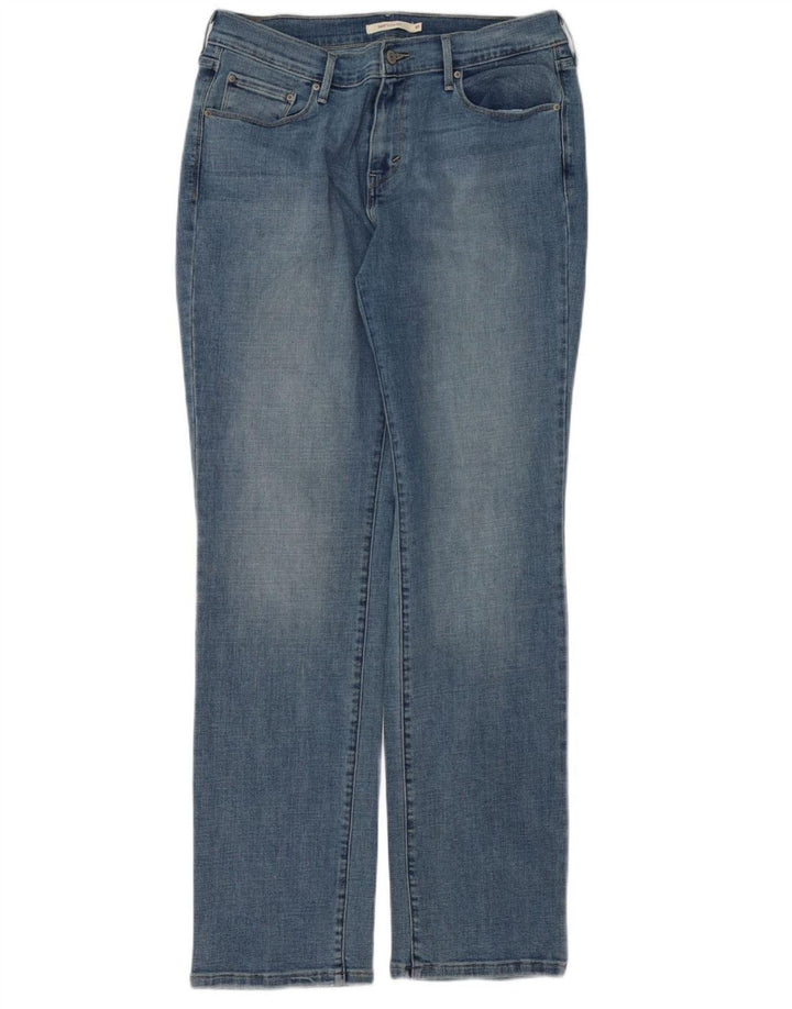 Damskie długie proste dżinsy LEVI'S US 10 Large W30 L34 Niebieska bawełna