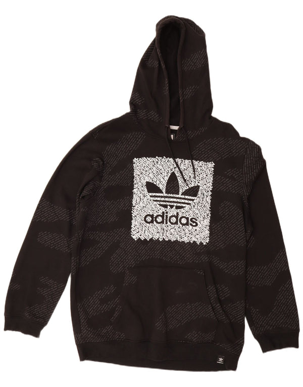 Męski sweter z kapturem ADIDAS z grafiką, duży, czarny, bawełniany kamuflaż
