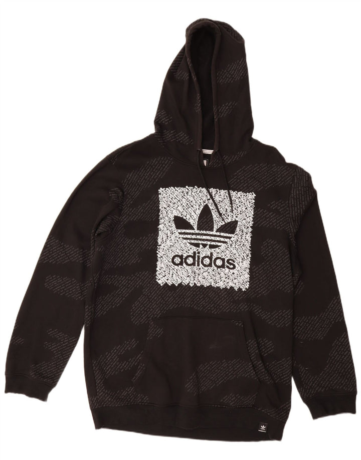 Męski sweter z kapturem ADIDAS z grafiką, duży, czarny, bawełniany kamuflaż
