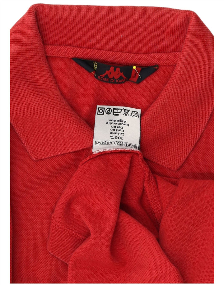 Męska koszulka polo Kappa, duża, czerwona, bawełniana