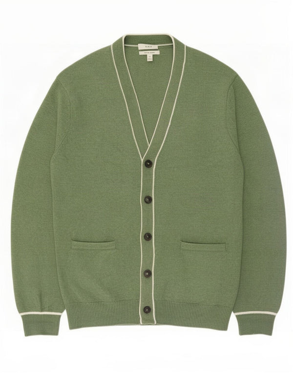 Marks & Spencer Męski sweter rozpinany 2XL Zielony poliester