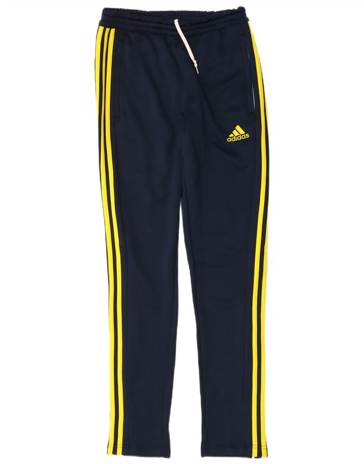 Męskie spodnie dresowe Adidas, małe, granatowe, poliestrowe