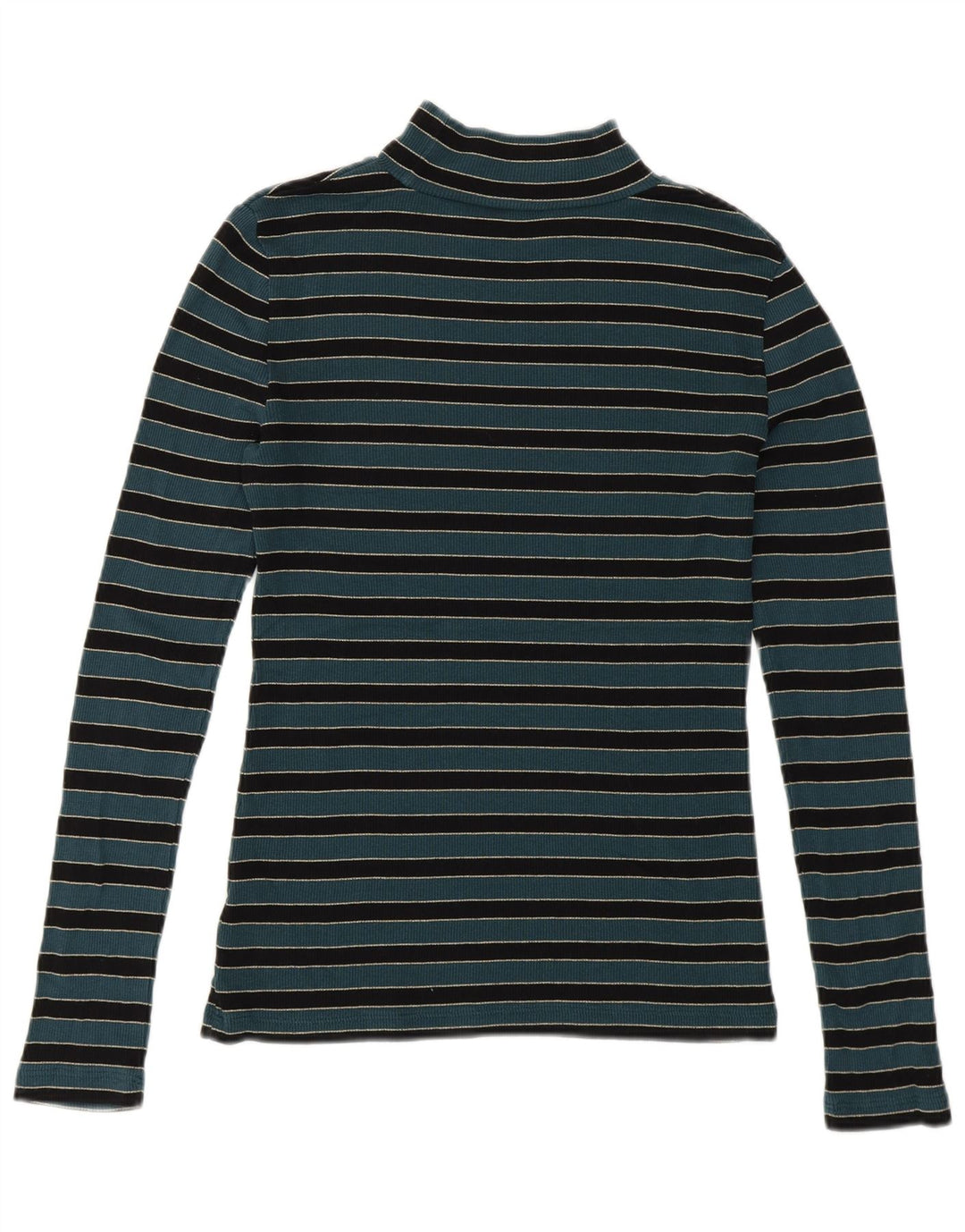 Damski sweter z golfem Fat Face UK 12 w średnie zielone paski