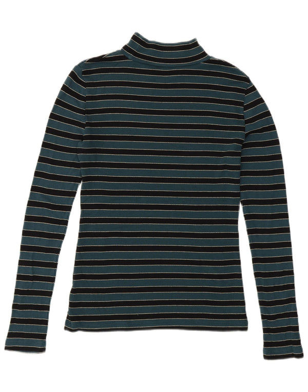 Damski sweter z golfem Fat Face UK 12 w średnie zielone paski