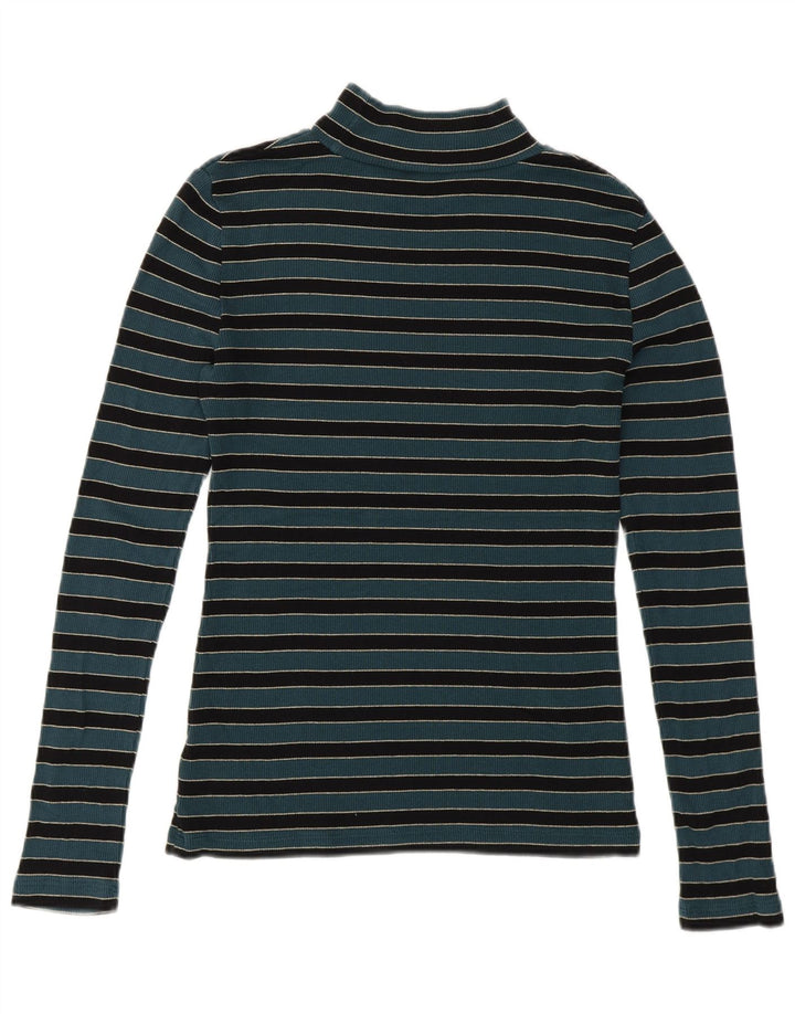 Damski sweter z golfem Fat Face UK 12 w średnie zielone paski