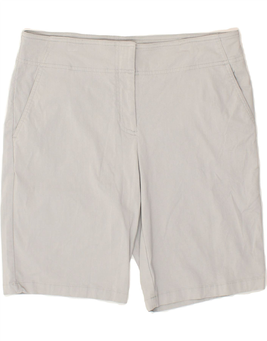 IZOD Womens Chino Shorts US 12 Large W34 Grey Viscose Vintage Izod and Second-Hand Izod from Messina Hembry 