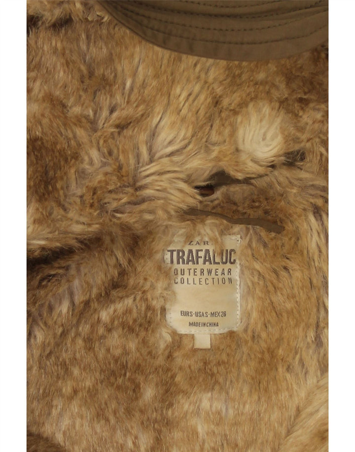 Kurtka damska Zara Trafaluc Sherpa Oversize Parka UK 10 Small Khaki