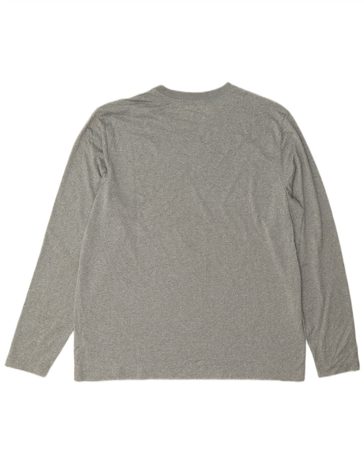 Męska koszulka Nike Dri Fit z długim rękawem XL, szary, nakrapiany poliester