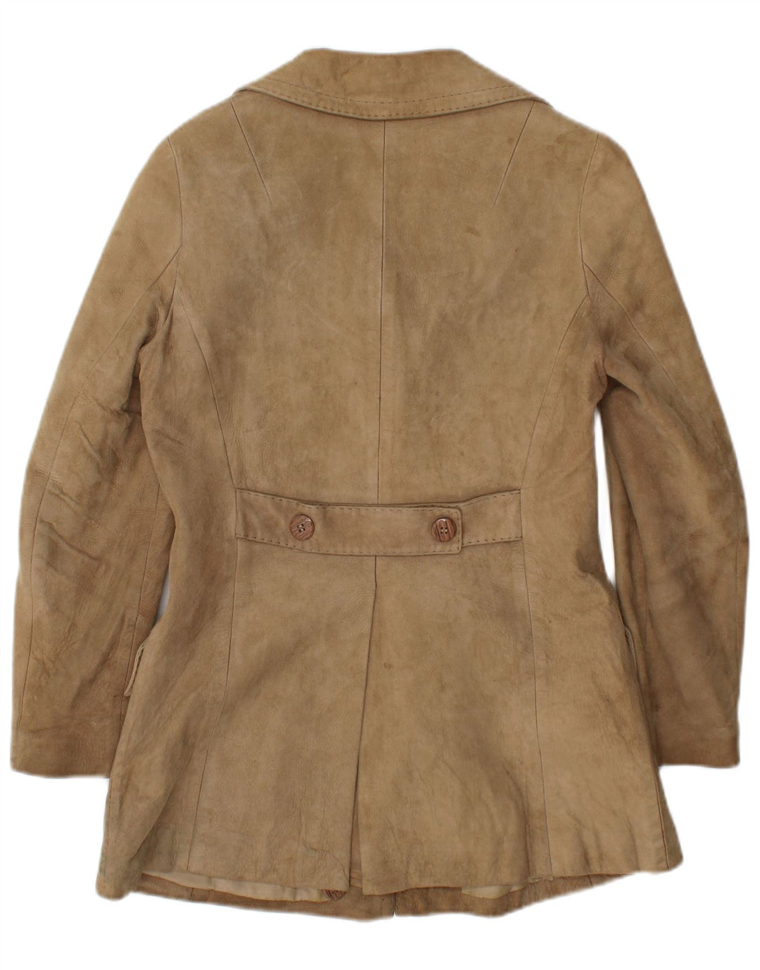 Zamszowa kurtka damska Vintage UK 10 Small Beige
