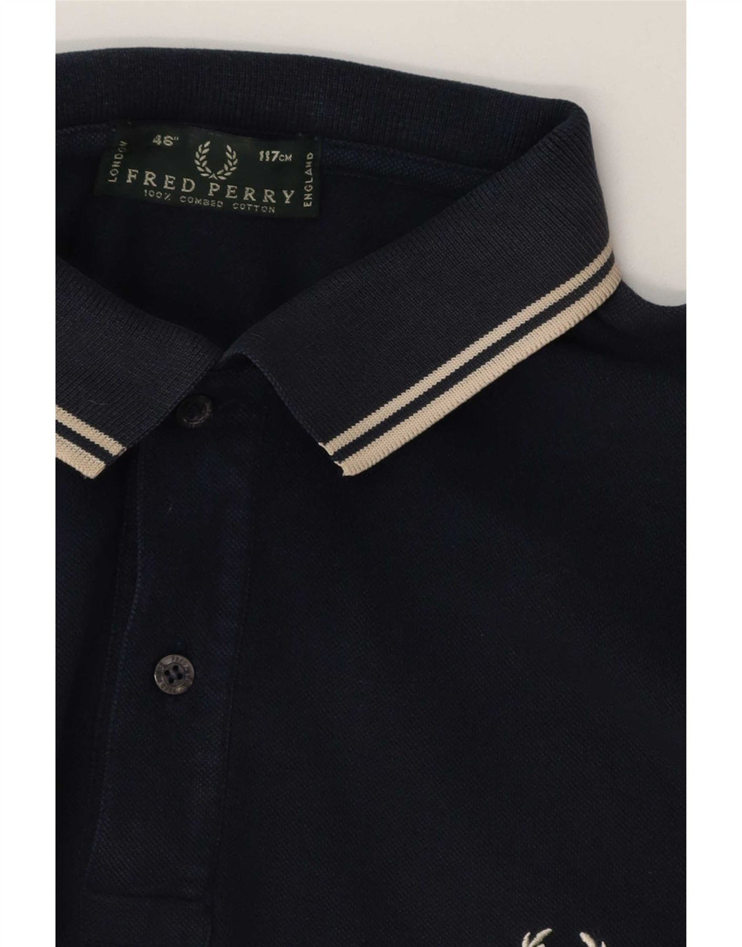 Męska koszulka polo Fred Perry, duża, bawełniana w granatowe paski