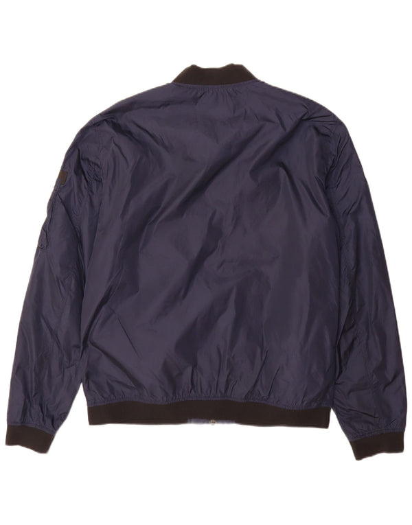 Męska kurtka bomber Jack & Jones UK 40, duża, granatowa, nylonowa