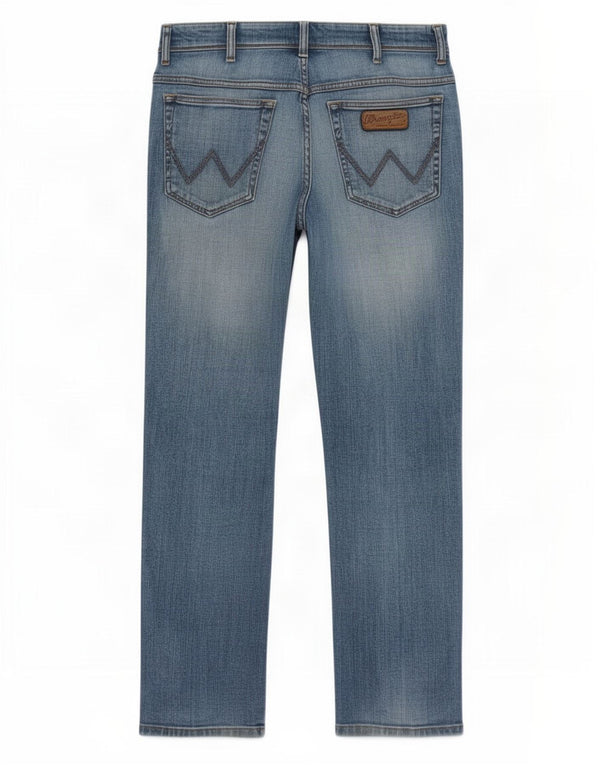 Męskie jeansy Wrangler Texas Stretch Straight W36 L30 Niebieskie bawełniane