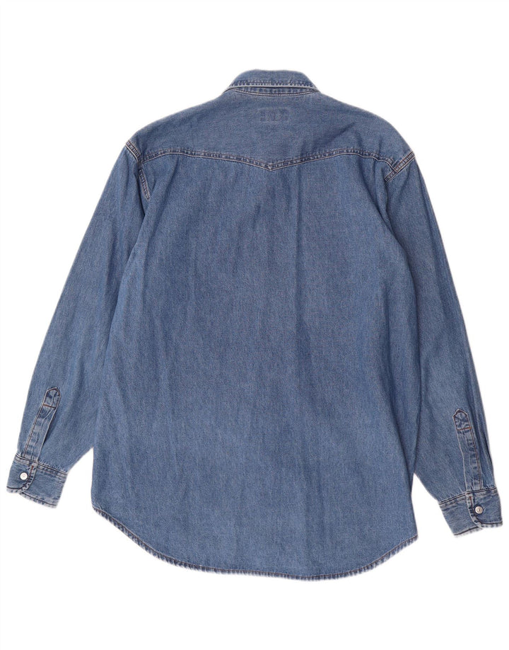 Męska koszula dżinsowa CARRERA, średnia niebieska, bawełniana