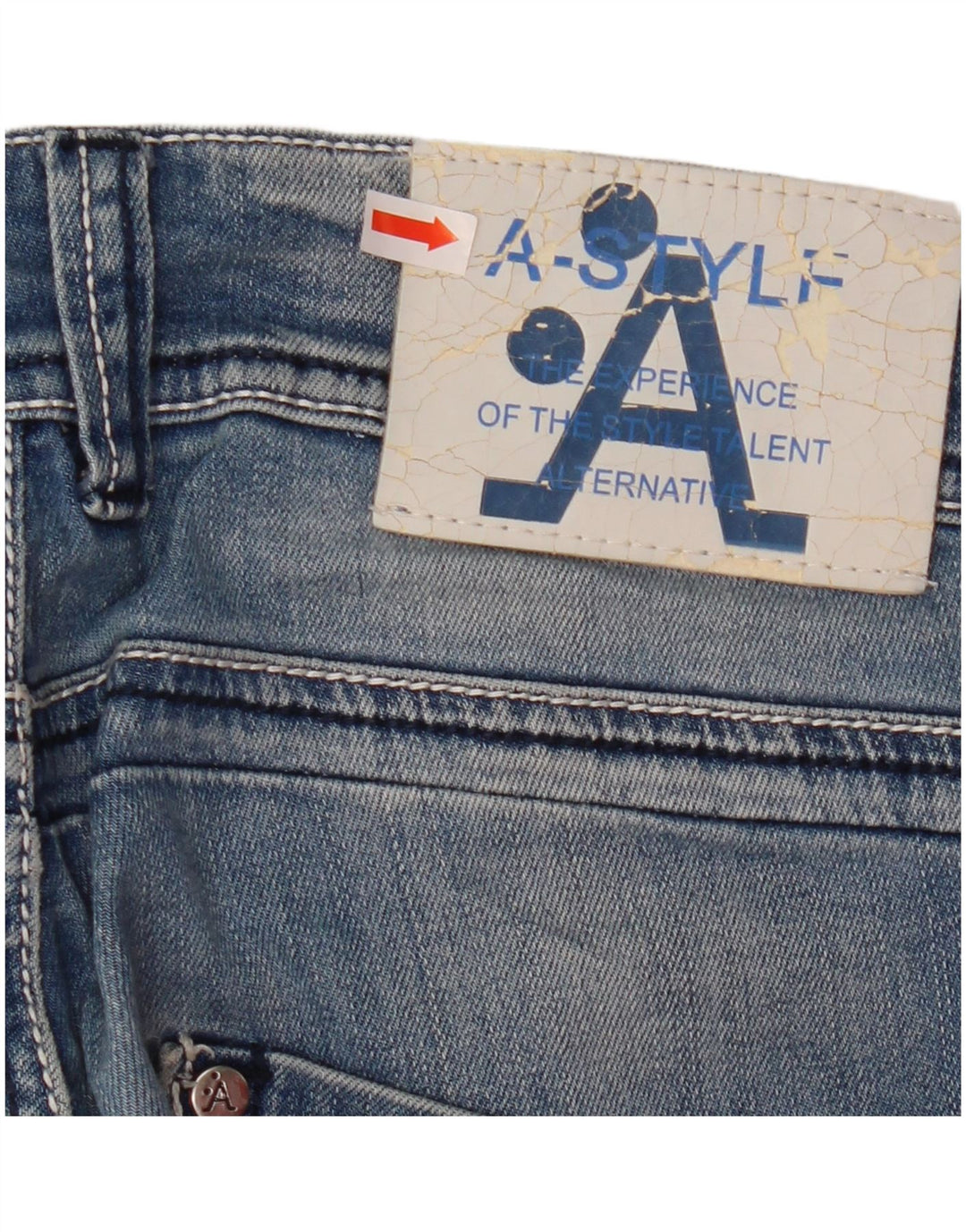 Damskie jeansy slim w stylu A IT 46 Large W33 L36 Niebieska bawełna