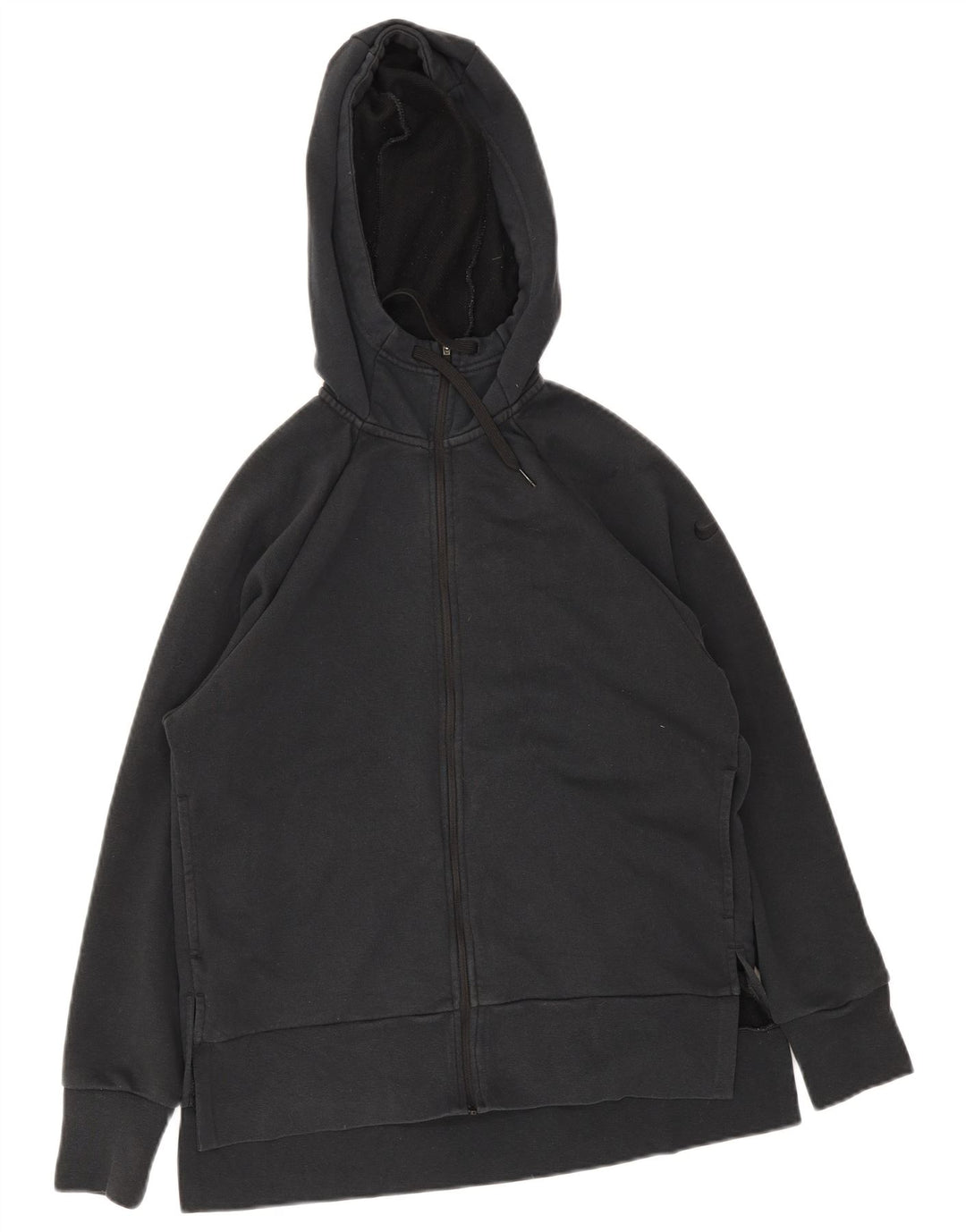 Męski sweter z kapturem i zamkiem błyskawicznym Nike Dri Fit, mały, czarny, poliestrowy