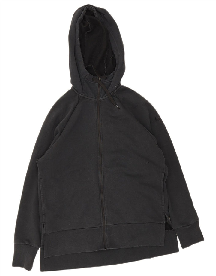 Męski sweter z kapturem i zamkiem błyskawicznym Nike Dri Fit, mały, czarny, poliestrowy