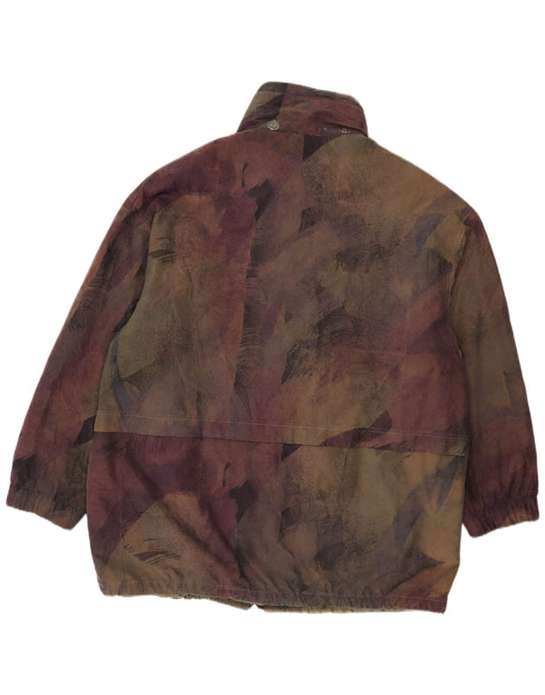 Damska kurtka wiatrówka w stylu vintage w abstrakcyjny wzór UK 20 2XL wielobarwna