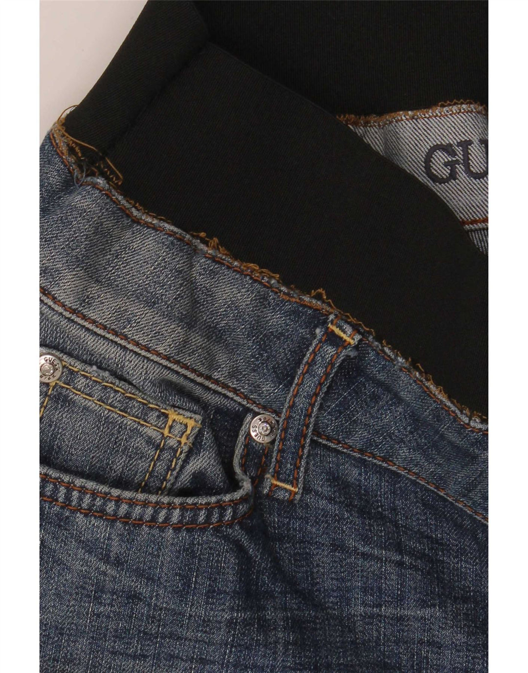 Damskie jeansy Guess Straight W24 L28 w kolorze niebieskim