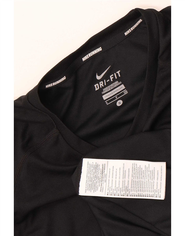 Męski T-shirt Nike Dri Fit, mały, czarny poliester