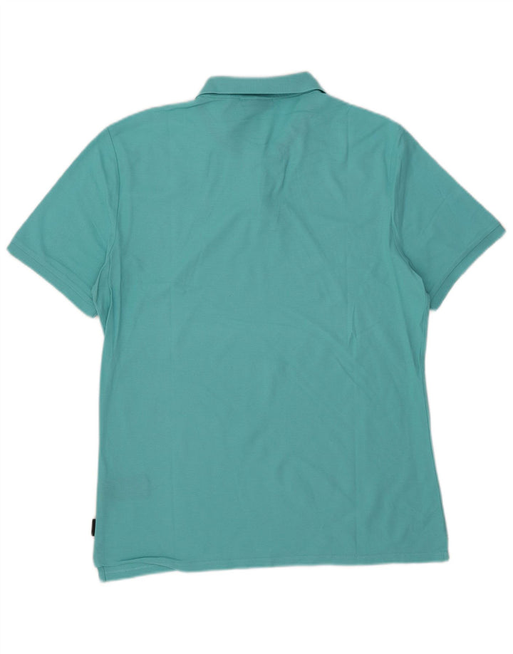 Męska koszulka polo Calvin Klein, średnia niebieska, bawełniana