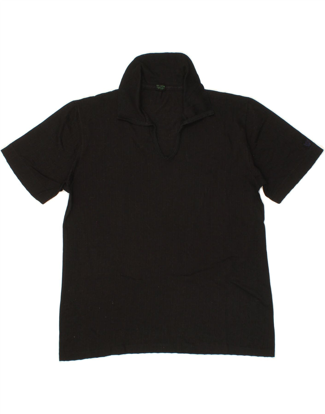 VINTAGE Womens Oversized Polo Shirt UK 6 XS  Black Vintage Vintage and Second-Hand Vintage from Messina Hembry 