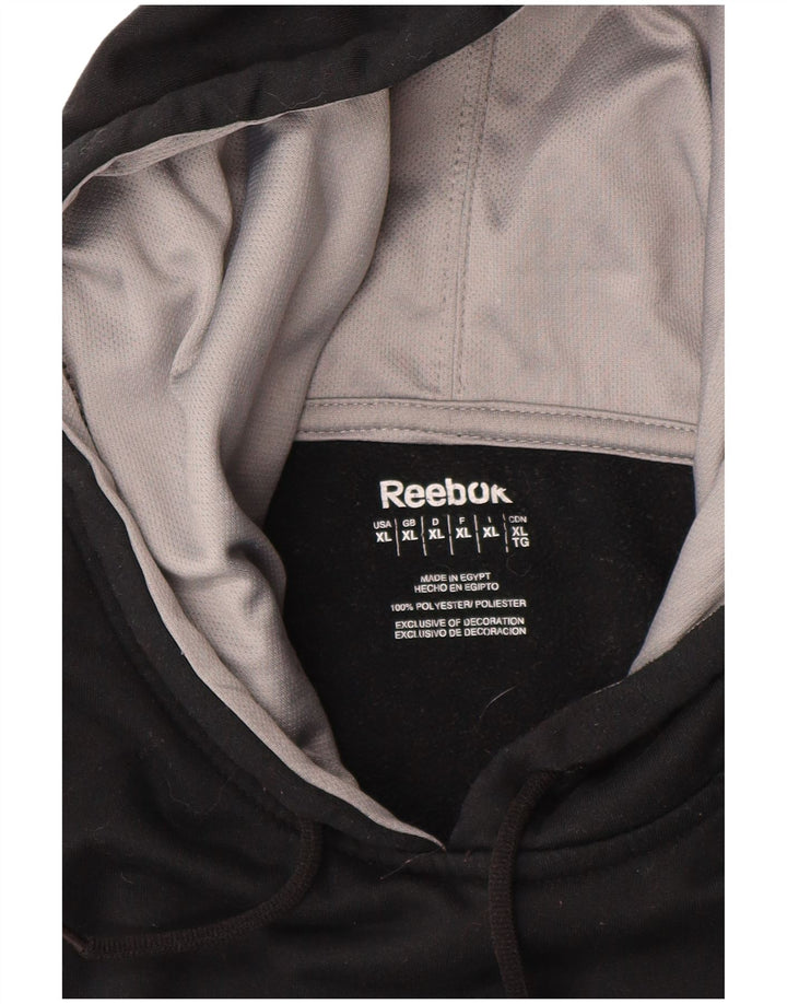 REEBOK Mens Hoodie Jumper XL Black Polyester