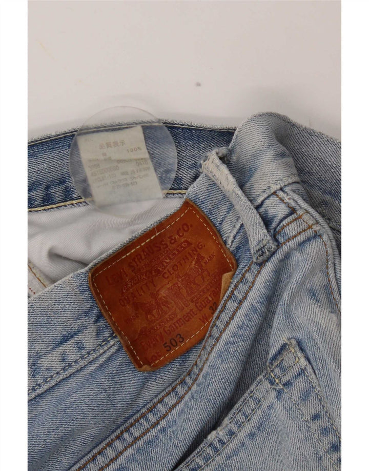 Męskie jeansy Levi's 503 w trudnej sytuacji W32 L33 Niebieskie