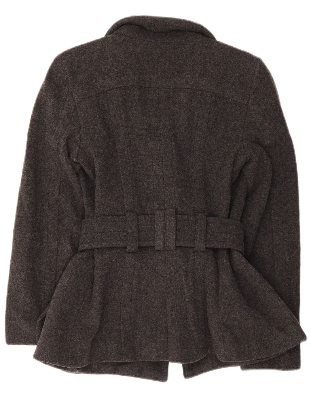 Płaszcz damski Zara w groszki UK 6 XS, czarna wełna