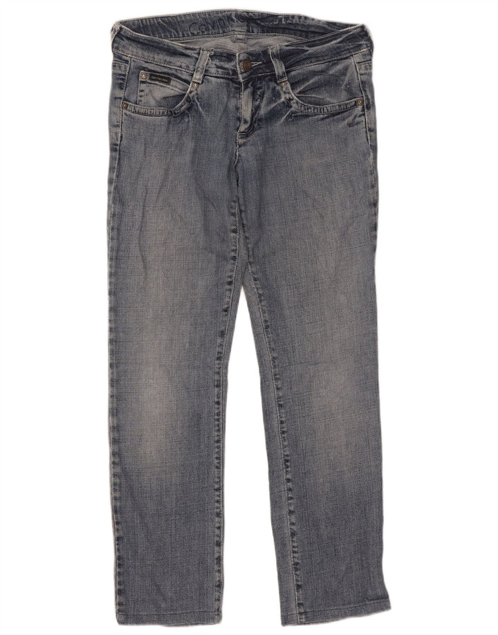 Damskie jeansy Calvin Klein Straight W30 L28 Niebieskie