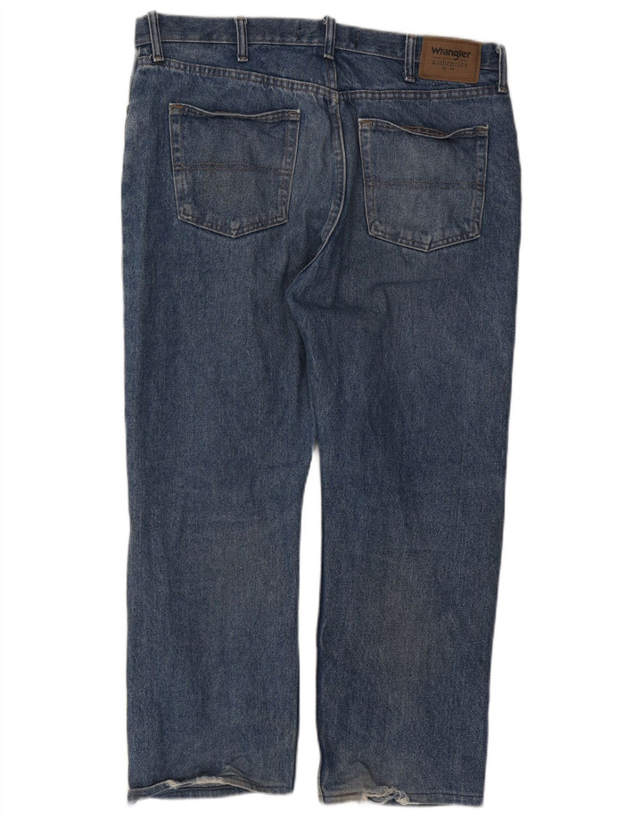 Męskie proste dżinsy Wrangler W38 L26, niebieskie, bawełniane