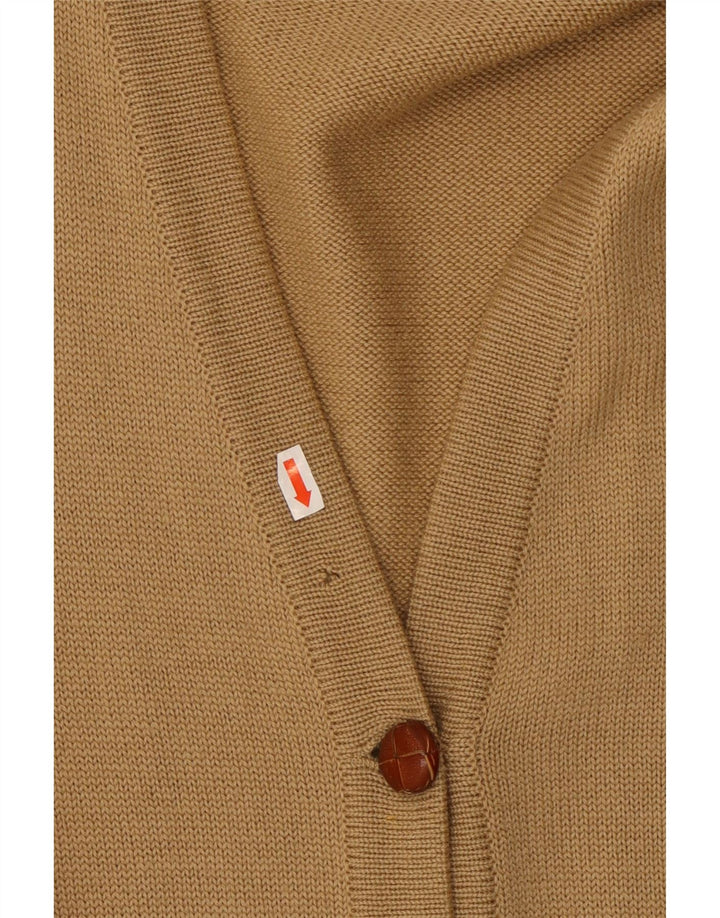 LUISA SPAGNOLI Damski sweter kardigan UK 14, duża beżowa wełna