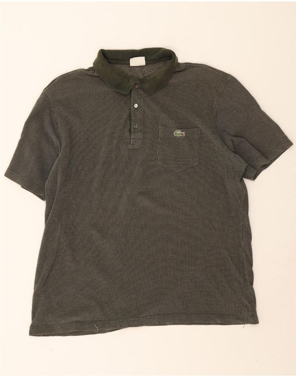 Lacoste Mens Polo Shirt Size 7 2XL Khaki Cotton