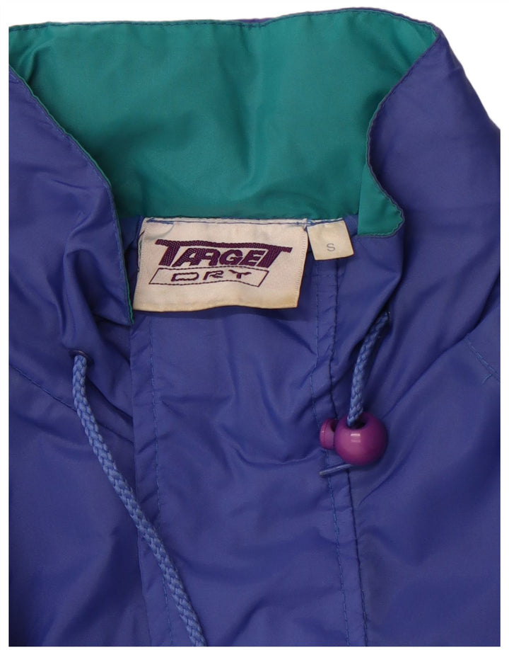 TARGET DRY Męski płaszcz przeciwdeszczowy oversize z kapturem UK 36 Small Blue Colorblock