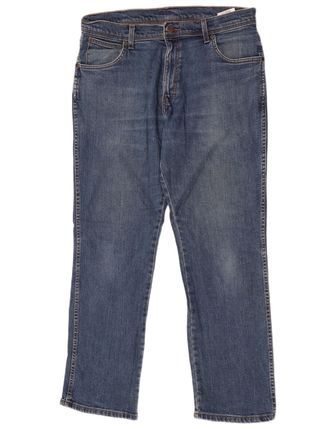 Męskie jeansy Wrangler o prostym kroju W36 L30, niebieskie, bawełniane