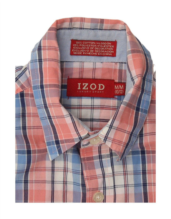 Koszula chłopięca Izod 10-11 lat, średnia, wielokolorowa, bawełniana w kratę