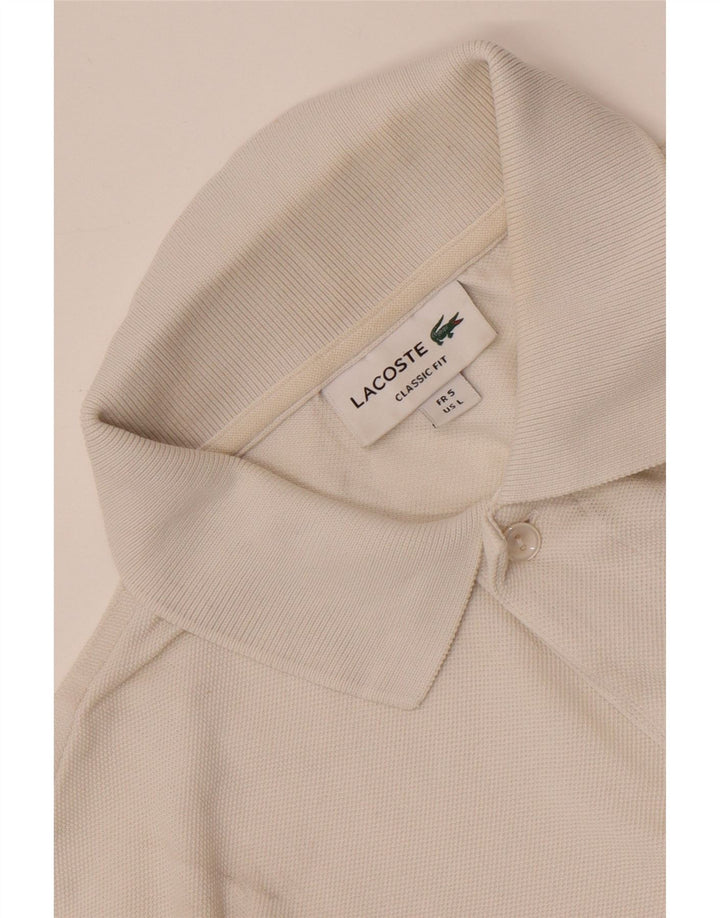 Męska koszulka polo Lacoste Classic Fit, rozmiar 5, duża, biała
