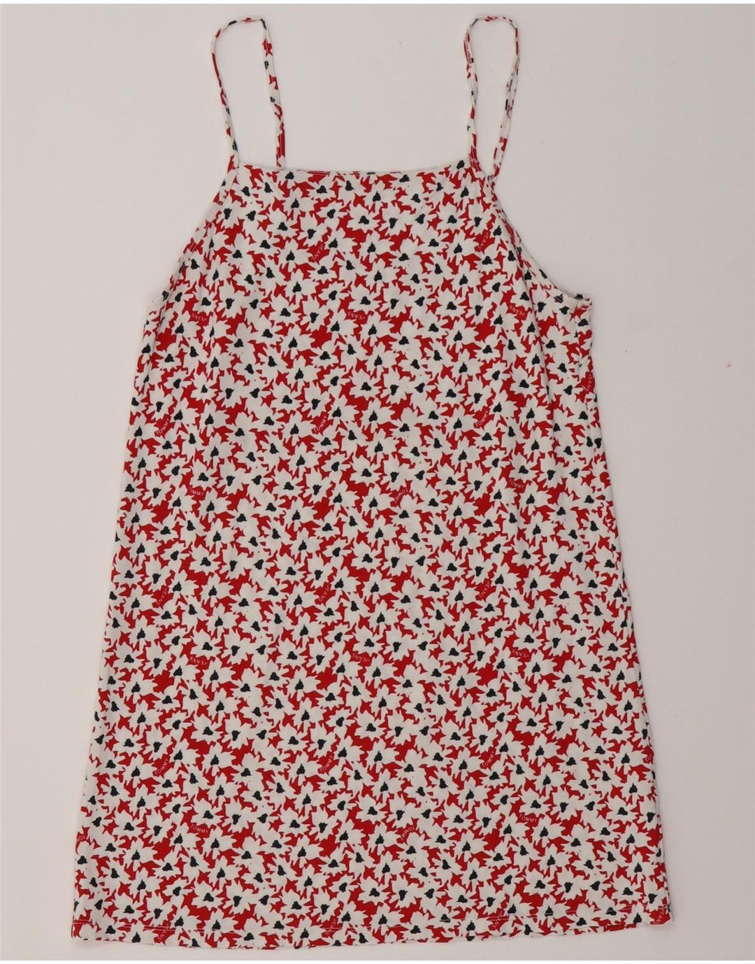 Damska bluzka TOMMY HILFIGER w abstrakcyjny wzór UK 12, średnia czerwień